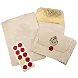 Harry Potter Hogwarts Briefpapier-Set, 20 Blatt A5-Notizpapier, 10 Briefumschlge mit Hogwarts Wappen, 10 Wachssiegel-Aufkleber