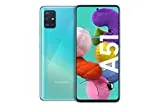 Samsung Galaxy A51 Android Smartphone ohne Vertrag, 4 Kameras, 6,5 Zoll Super AMOLED Display, 128 GB/4 GB RAM, Dual SIM, Handy in blau, deutsche Version