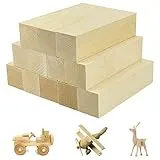 FAVENGO 12 Stck Lindenholz Schnitzen Natrlich Schnitzholz Rohlinge Balsaholz zum Schnitzen Holzblcke Unbehandelt Schnitzblock Schnitzrohlinge fr Kinder Erwachsene Handwerk DIY Schnitzen