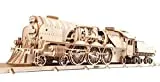 UGEARS 3D Puzzle Express Dampflokomotive Holzpuzzle Modellbau Set Denkspiel - DIY Puzzle Lernspielzeug - Umweltfreundlicher Holz Modellbausatz - Fr Erwachsene & Kinder