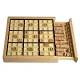 Andux Zone Holz Sudoku Brett Spiele Mit Schublade SD-02 (Schwarz)