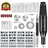 Winload Elektrischer Gravierstift, 78 Stck Gravierwerkzeugsatz, Elektro Graviergert mit Scribe, 52 Bits und 24 Schablonen fr Glas Holz Metall Schmuck, Glser Gravieren Werkzeug, DIY Gravur-Gert