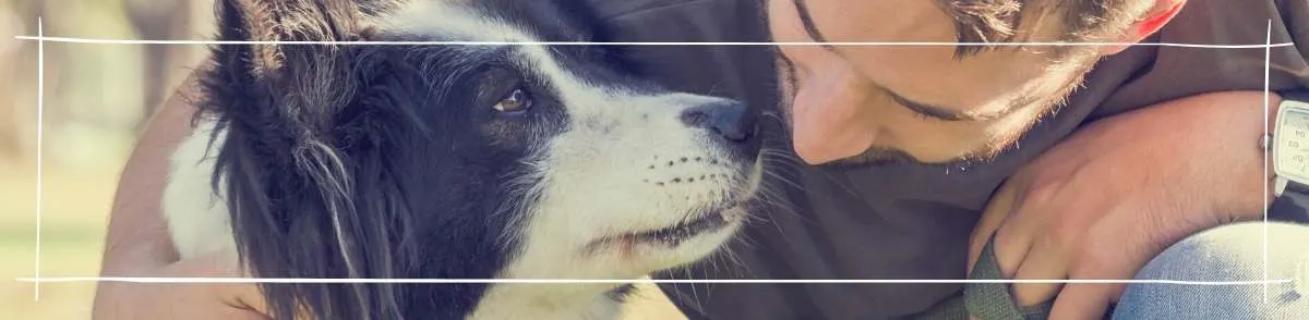 Mann mit Hund